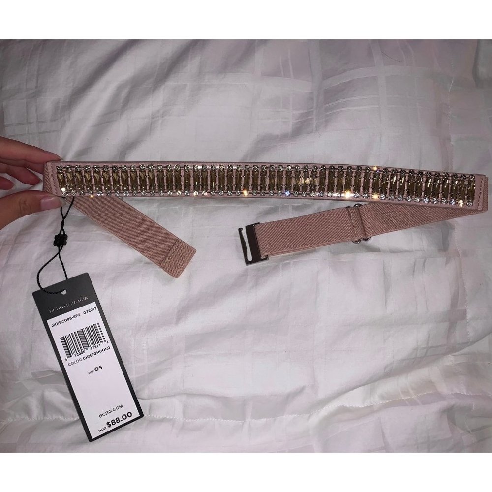 Women's Metallic Stone Waist Belt